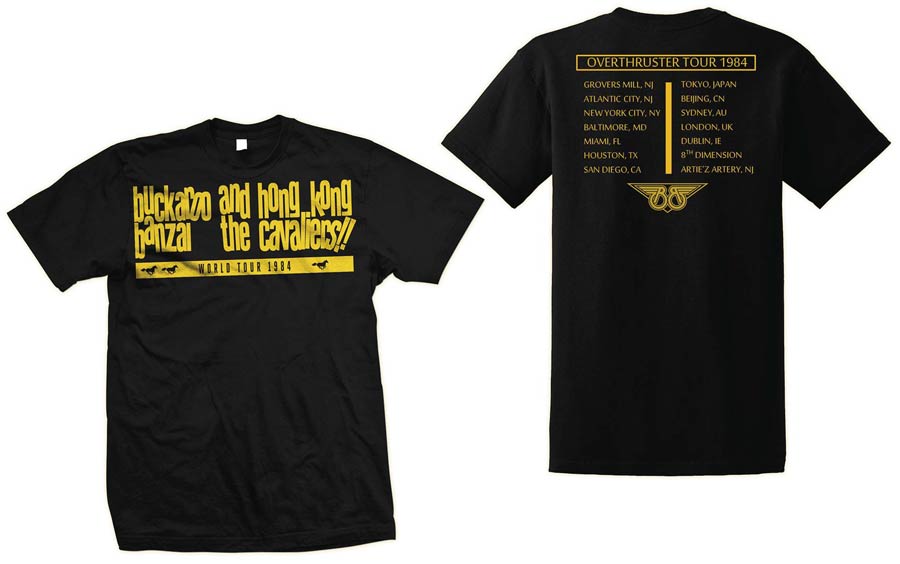 Buckaroo Banzai Hong Kong Cavaliers World Tour Previews Exclusive Black T-Shirt Large