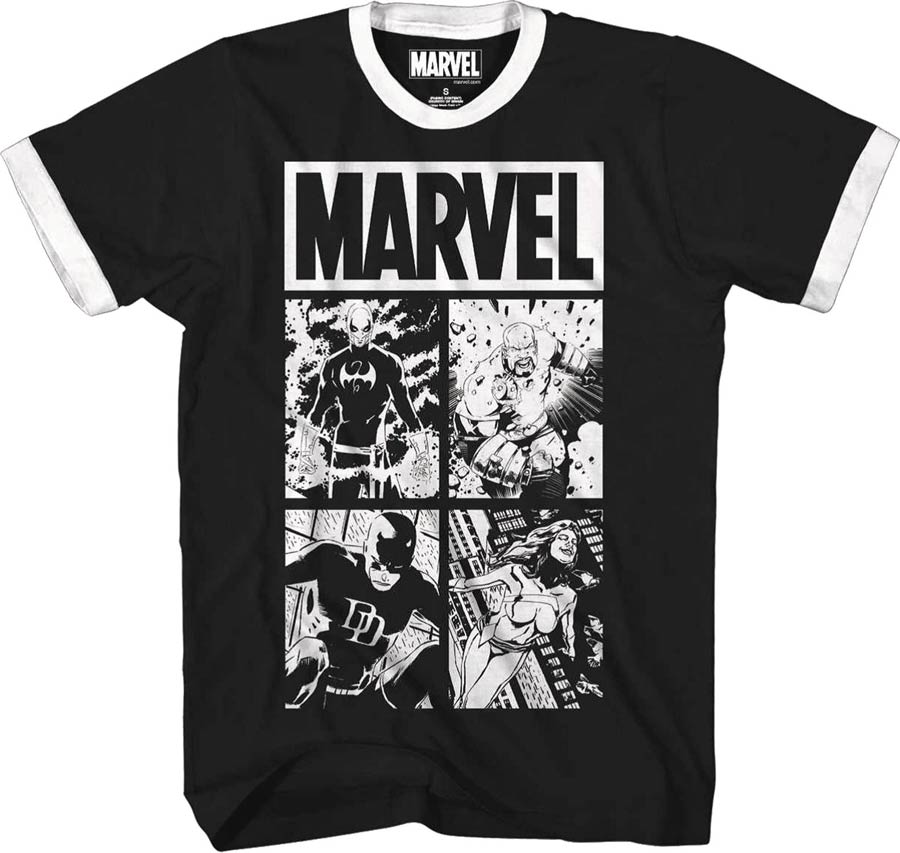 Marvel Knights In Our Defense Black T-Shirt Large