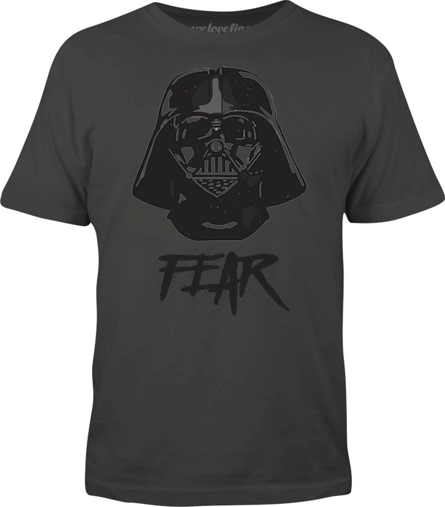 Star Wars Fear Vader Charcoal T-Shirt Large