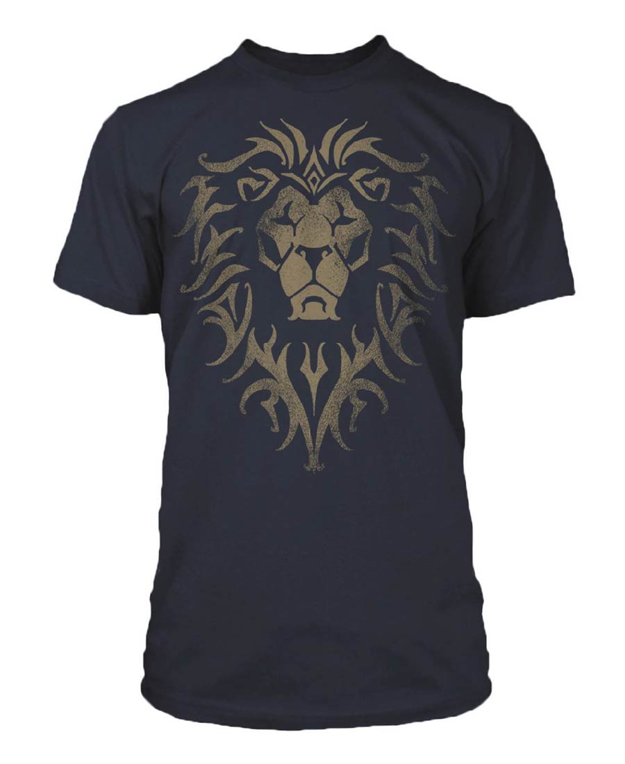 Warcraft Alliance Logo Navy T-Shirt Large