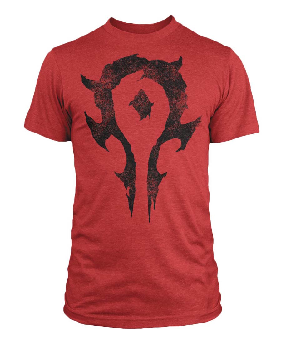 Warcraft Horde Logo Red Heather T-Shirt Large