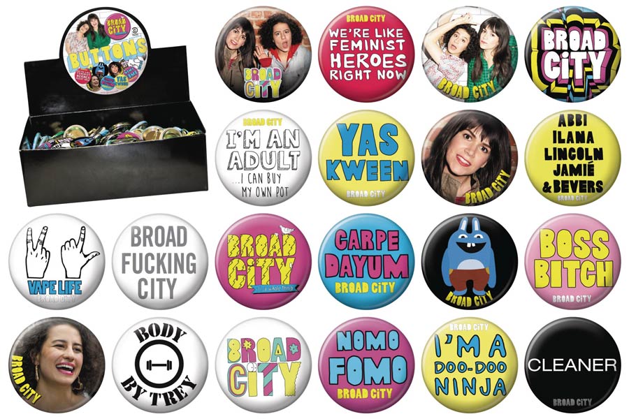 Broad City Button 144-Piece Assortment Case