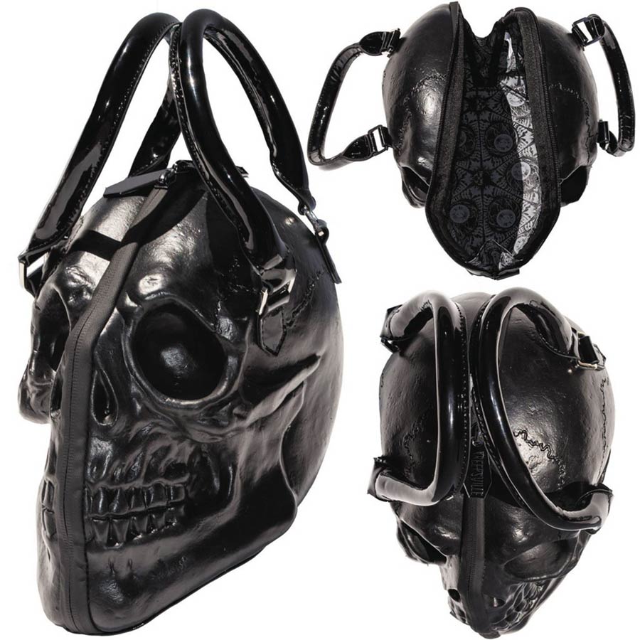 Kreepsville Skull Collection Handbag - Black
