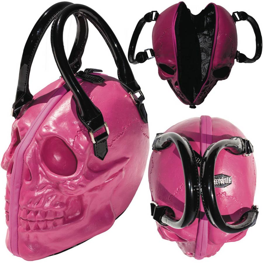 Kreepsville Skull Collection Handbag - Pink