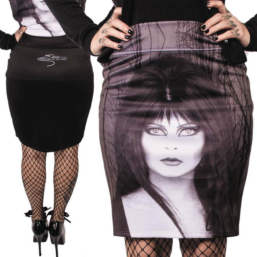 Kreepsville Elvira Glam Pencil Skirt Large