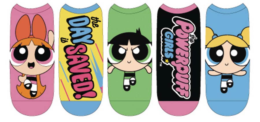 Powerpuff Girls Ladies Low Cut Socks 5-Pack