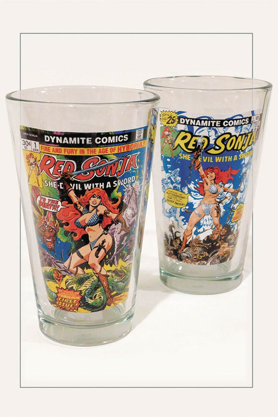 Women Of Dynamite Red Sonja Pint Glass 2-Piece Set
