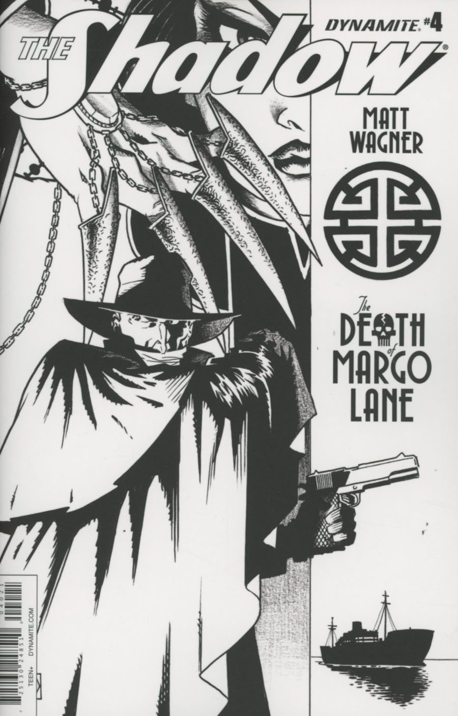 Shadow Death Of Margo Lane #4 Cover B Incentive Matt Wagner Black & White Cover