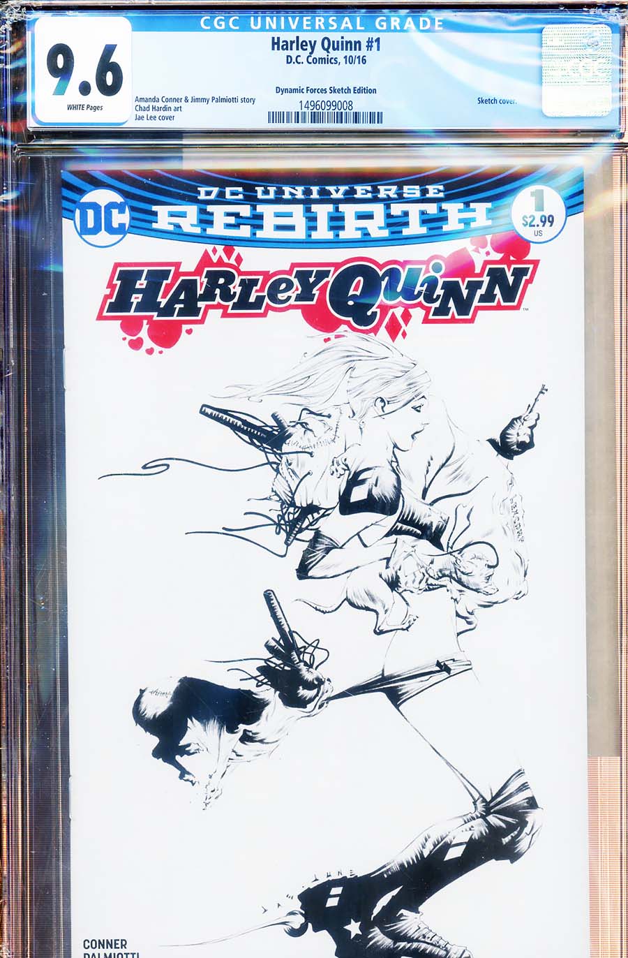 Harley Quinn Vol 3 #1 Cover G DF Exclusive Top Secret Variant Cover CGC Graded