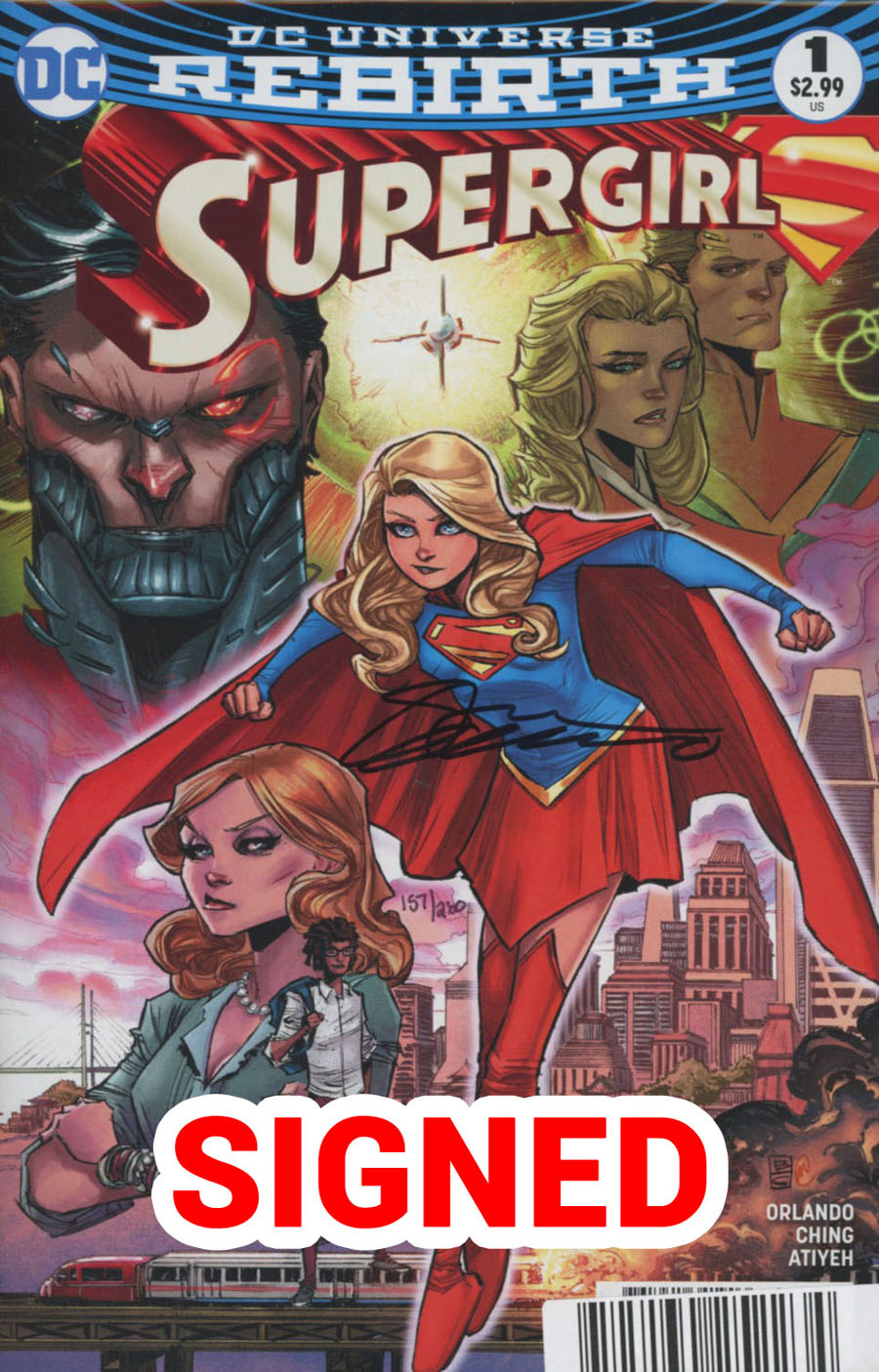 Supergirl Vol 7 #1 Cover D DF Signed By Steve Orlando