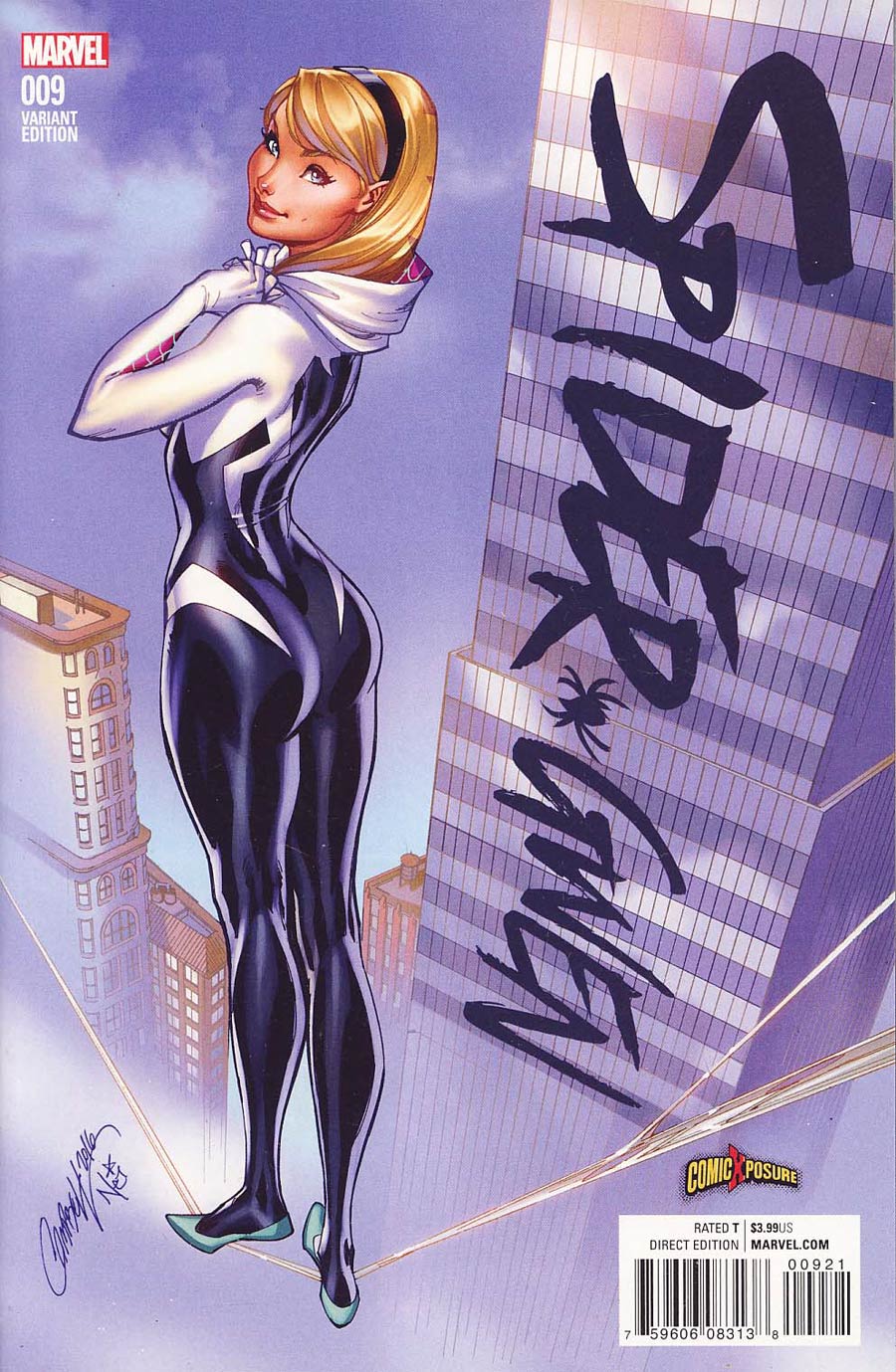 Spider-Gwen Vol 2 #9 Cover B DF Comicxposure Exclusive J Scott Campbell Color Variant Cover