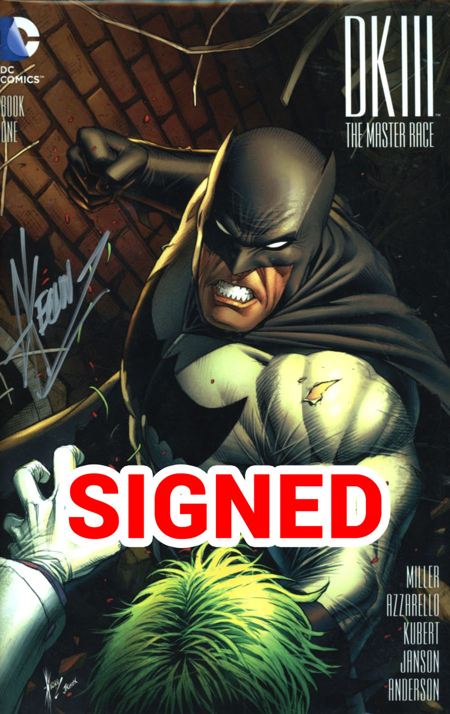 Dark Knight III The Master Race #1 Cover Z-Z-A DF AOD Exclusive Variant Cover Signed By Dale Keown