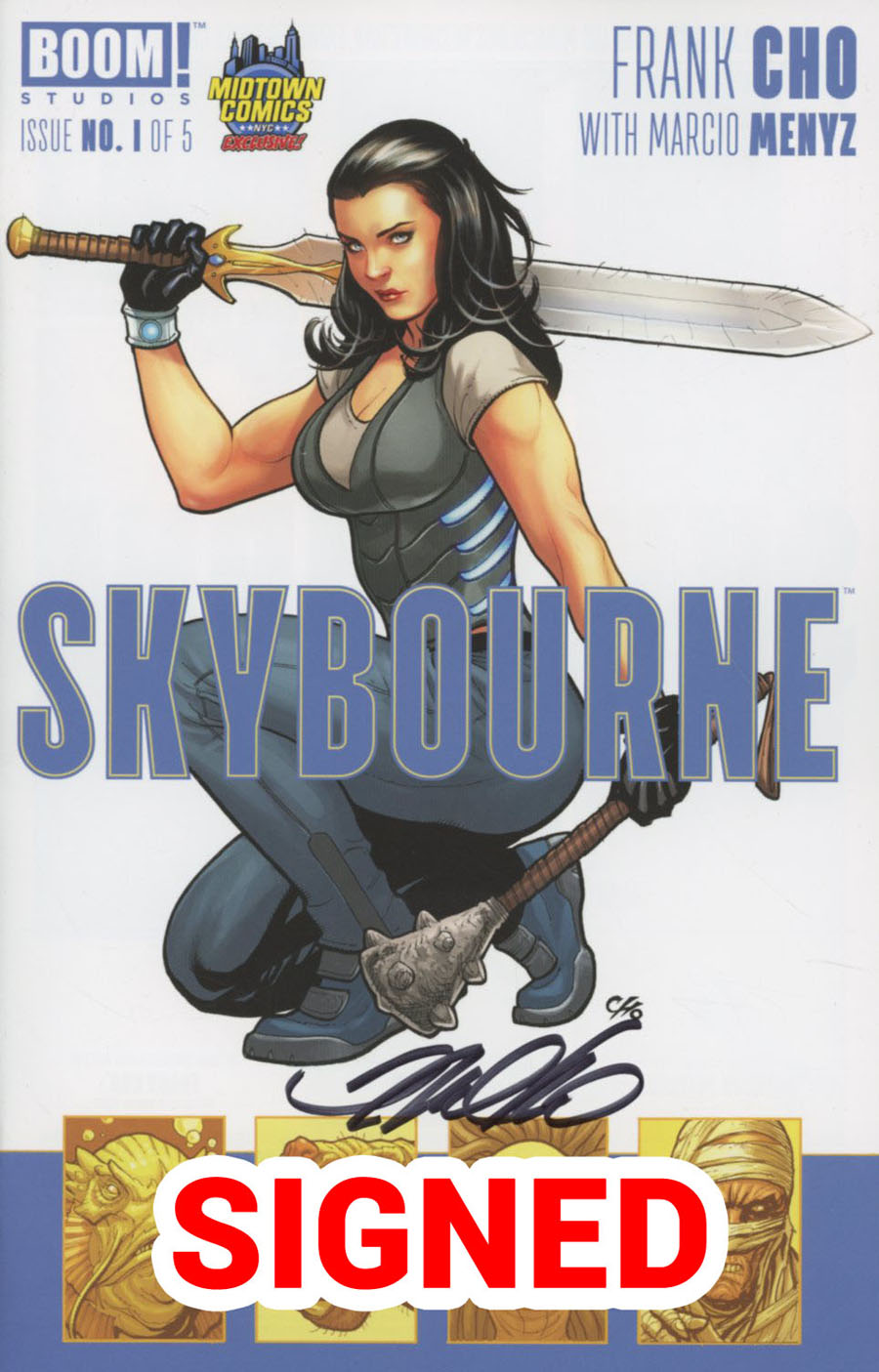 Skybourne #1 Cover E Midtown Exclusive Frank Cho Variant Cover Signed By Frank Cho