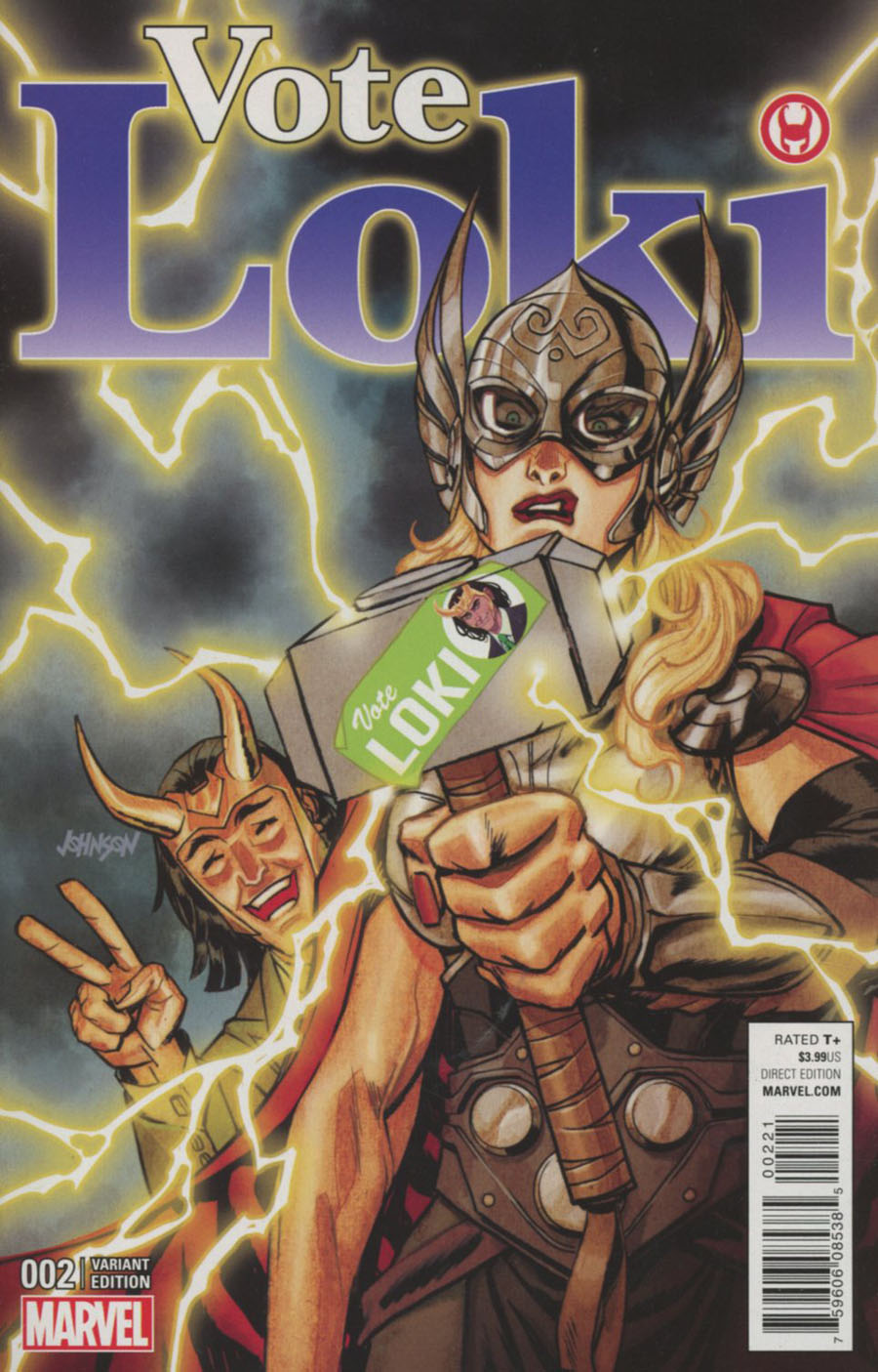 Vote Loki #2 Cover B Incentive Dave Johnson Variant Cover