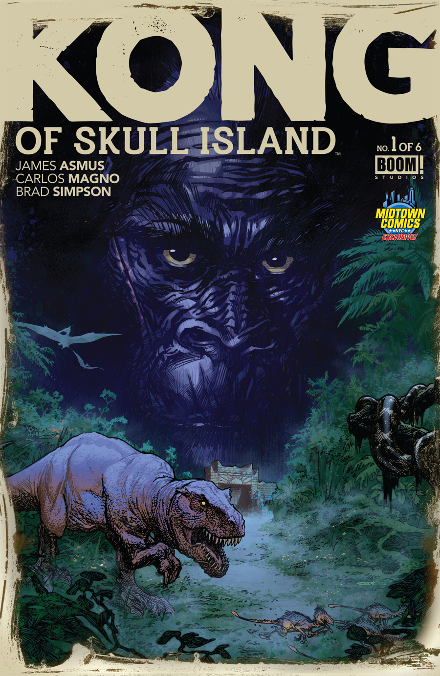 Kong Of Skull Island #1 Cover B Midtown Exclusive Ryan Sook Variant Cover