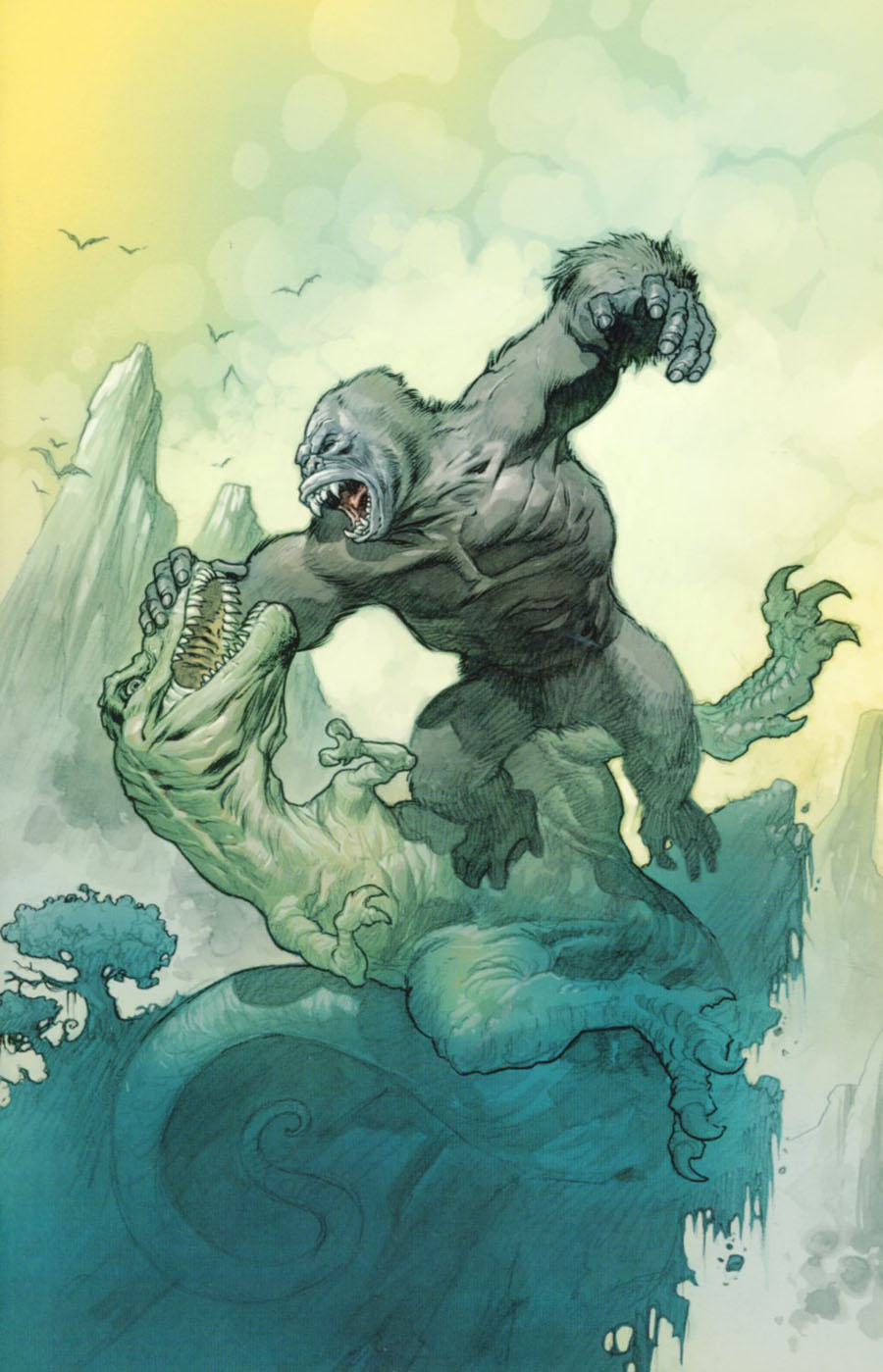 Kong Of Skull Island #1 Cover F Incentive Eric Powell Virgin Variant Cover