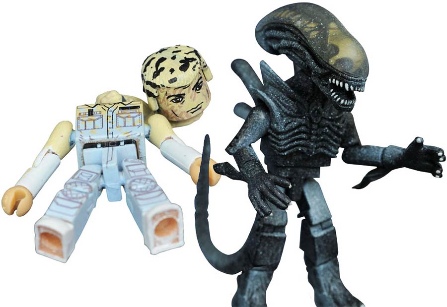 Aliens Minimates Series 3 Battle-Damaged Ash & Frozen Alien 2-Pack