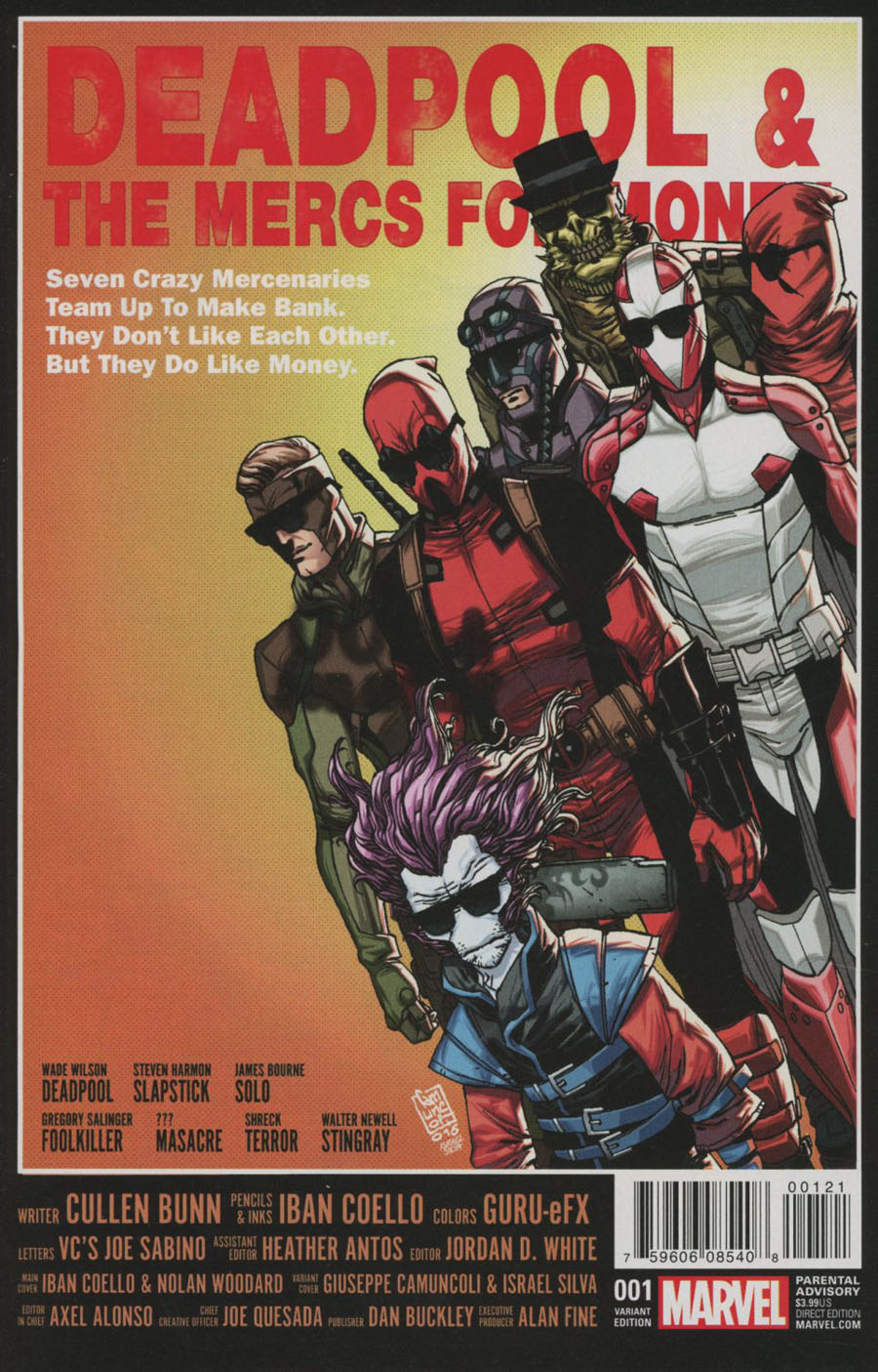 Deadpool And The Mercs For Money Vol 2 #1 Cover F Incentive Giuseppe Camuncoli Variant Cover