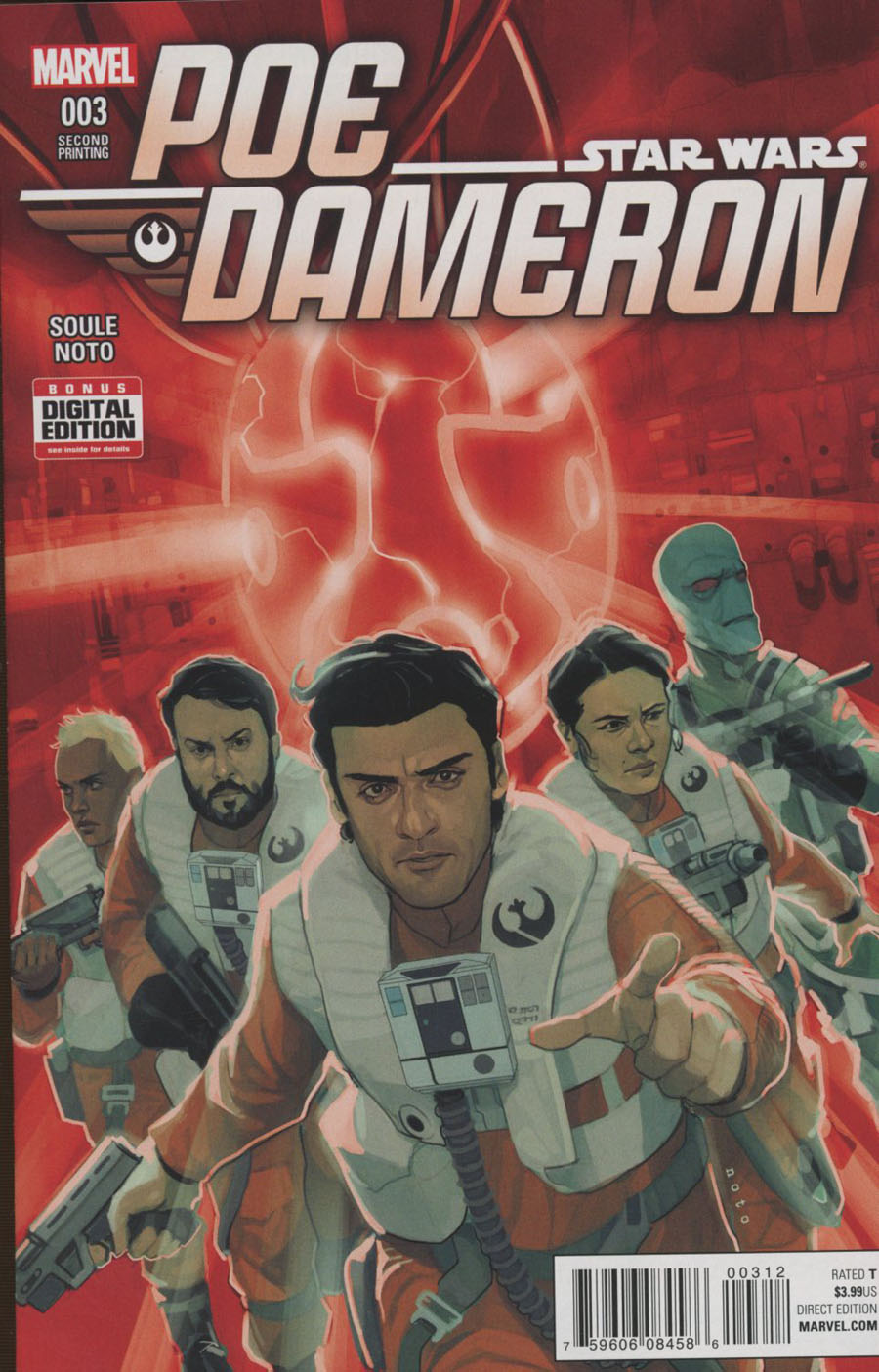 Star Wars Poe Dameron #3 Cover C 2nd Ptg Phil Noto Variant Cover