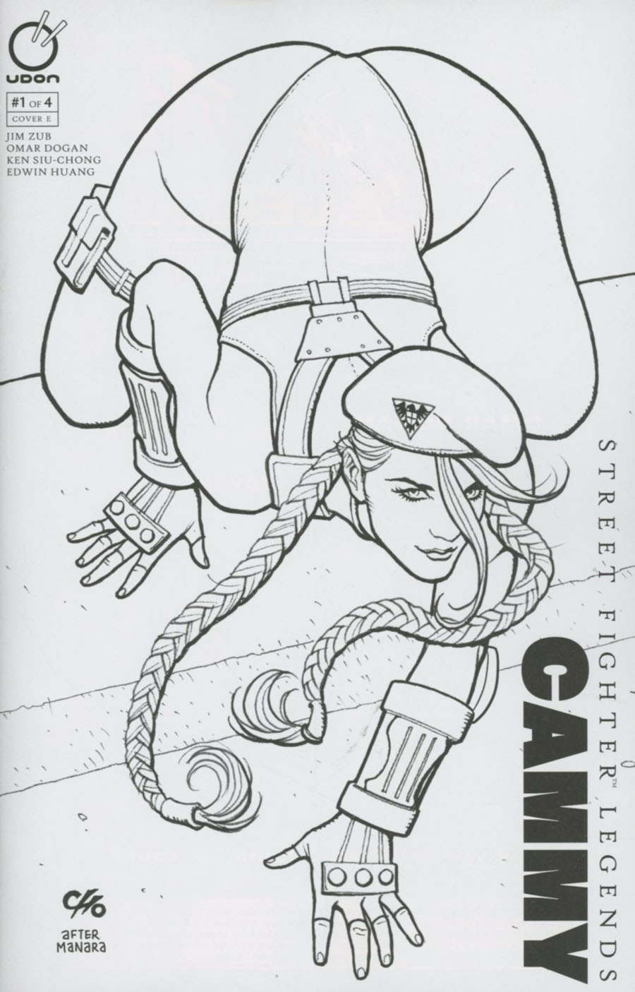 Street Fighter Legends Cammy #1 Cover E Incentive Frank Cho Homage Black & White Variant Cover