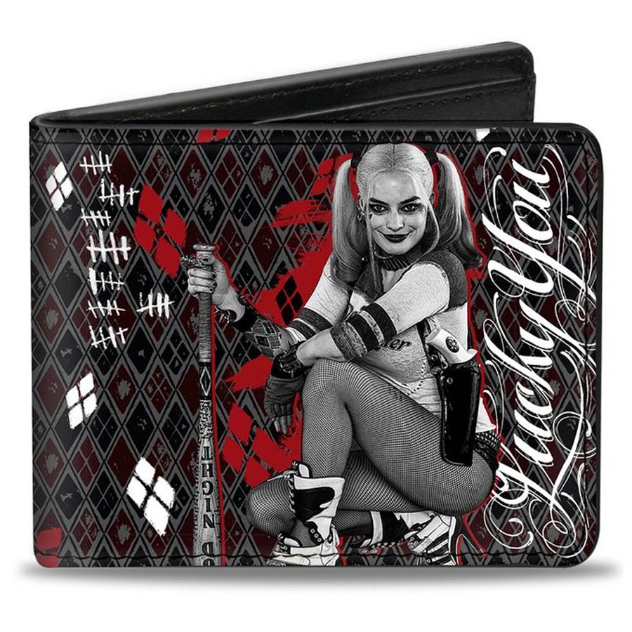 DC Comics Bi-Fold Wallet - Suicide Squad Movie Harley Quinn Lucky You