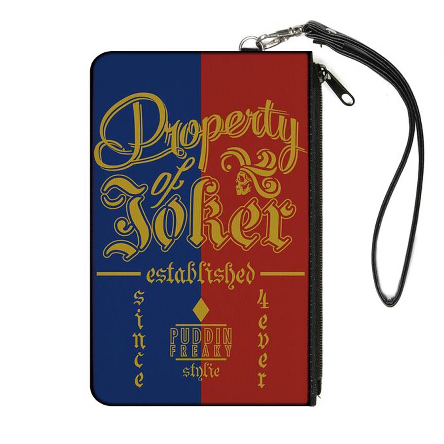 DC Comics Canvas Zippered Wallet - Suicide Squad Movie Property Of Joker