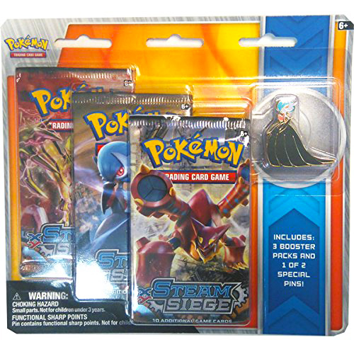 Pokemon TCG Volcanion And Shiny Mega Gardevoir Collectors Pin 3-Pack Blister Box