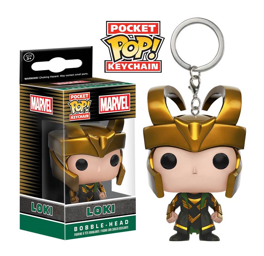 POP Marvel Loki Vinyl Bobble Head Keychain