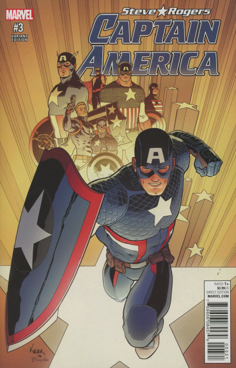 Captain America Steve Rogers #3 Cover C Incentive Aaron Kuder Variant Cover