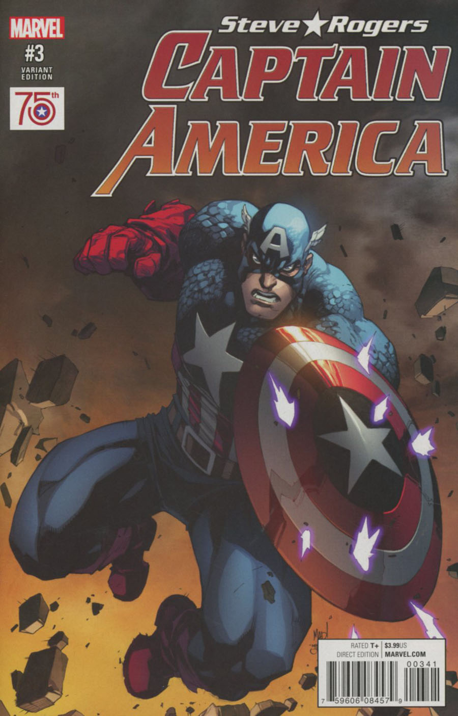 Captain America Steve Rogers #3 Cover D Incentive Joe Madureira Captain America 75th Anniversary Variant Cover