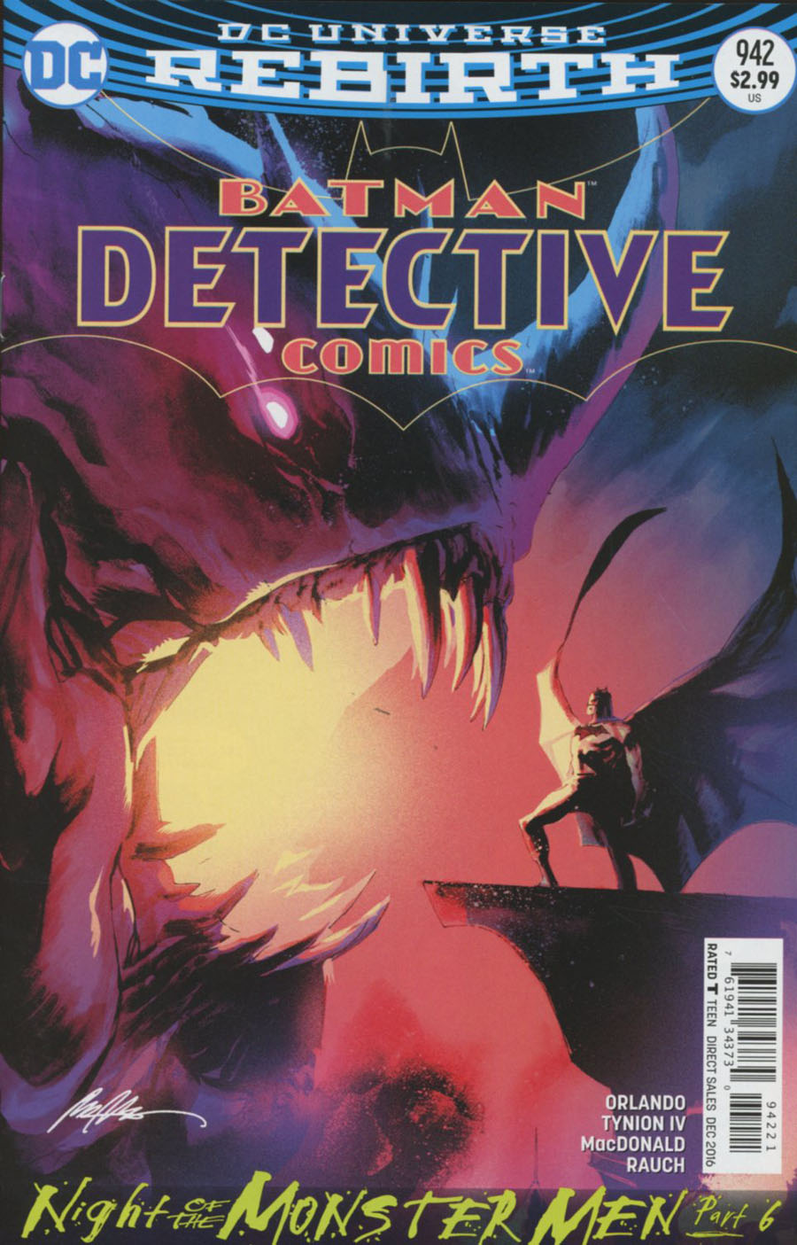 Detective Comics Vol 2 #942 Cover B Variant Rafael Albuquerque Cover (Night Of The Monster Men Part 6)