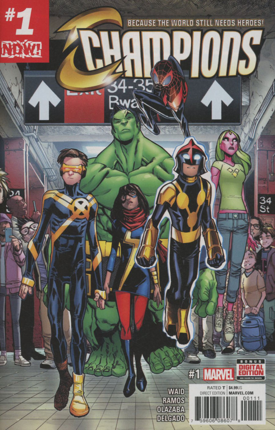 Champions (Marvel) Vol 2 #1 Cover A 1st Ptg Regular Humberto Ramos Cover (Marvel Now Tie-In)