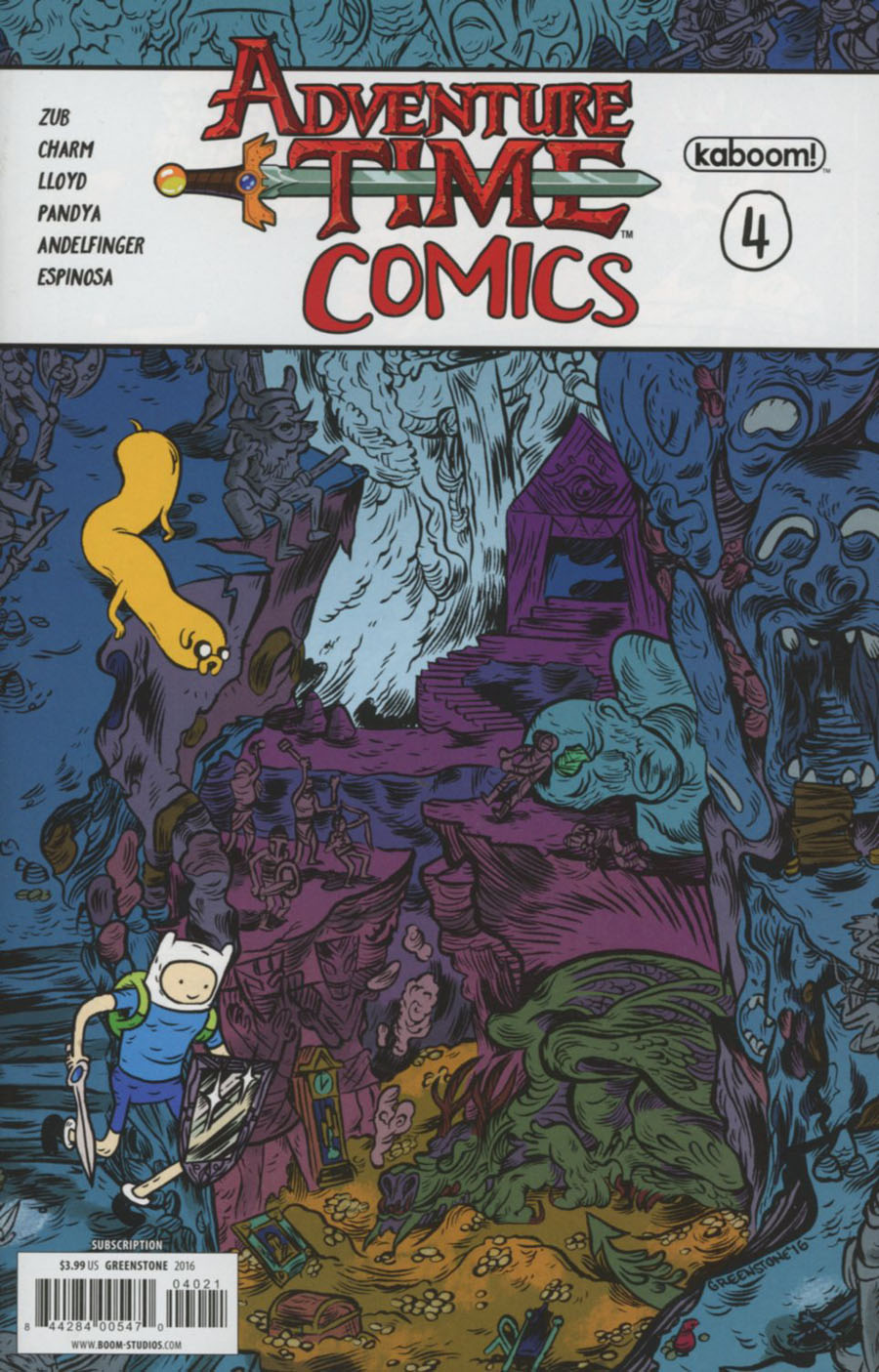 Adventure Time Comics #4 Cover B Variant Andrew Greenstone Subscription Cover