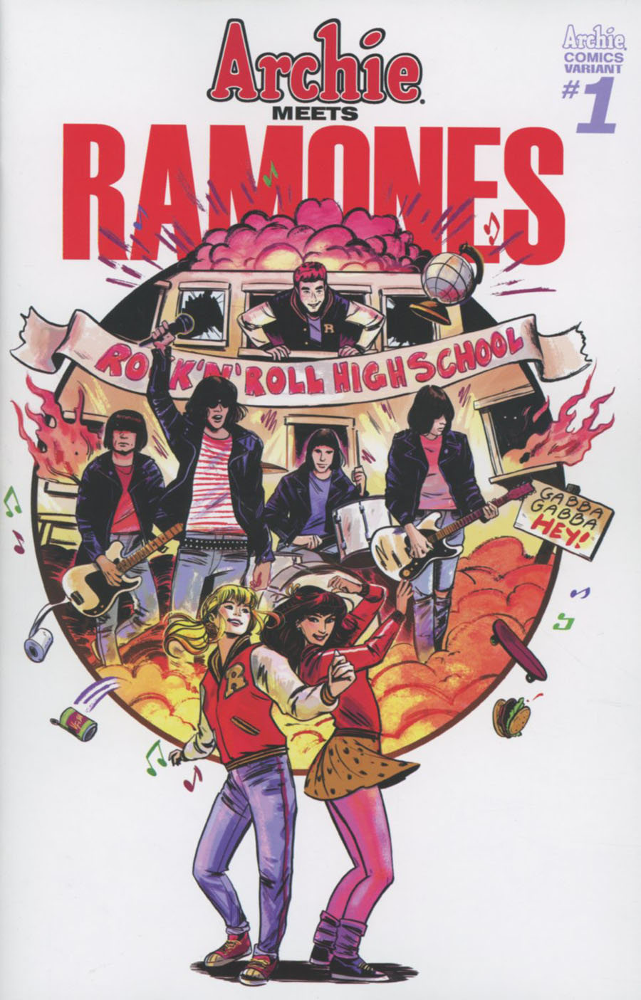 Archie Meets The Ramones One Shot Cover B Variant Veronica Fish Cover