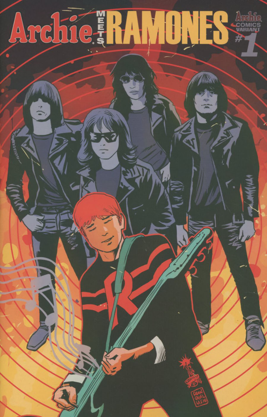 Archie Meets The Ramones One Shot Cover C Variant Francesco Francavilla Cover