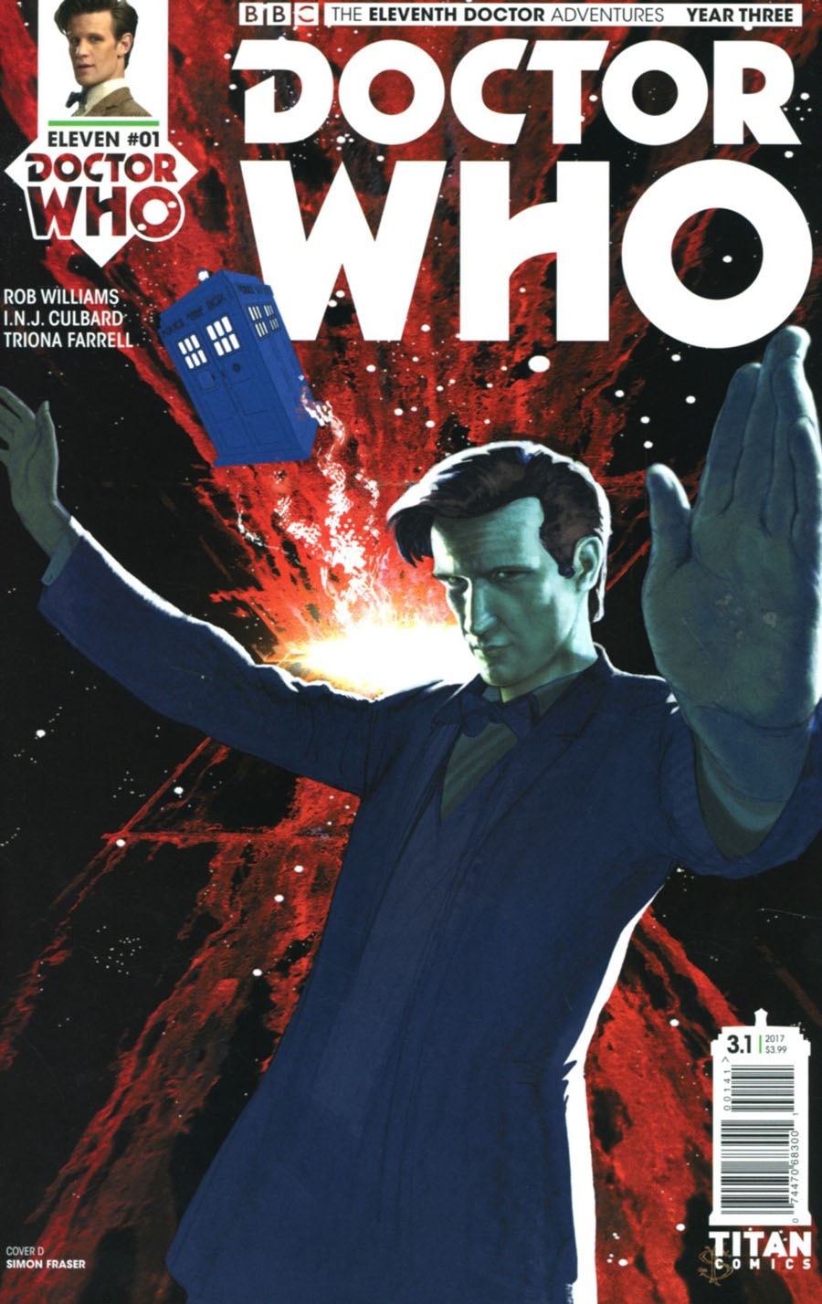 Doctor Who 11th Doctor Year Three #1 Cover D Variant Simon Fraser Cover