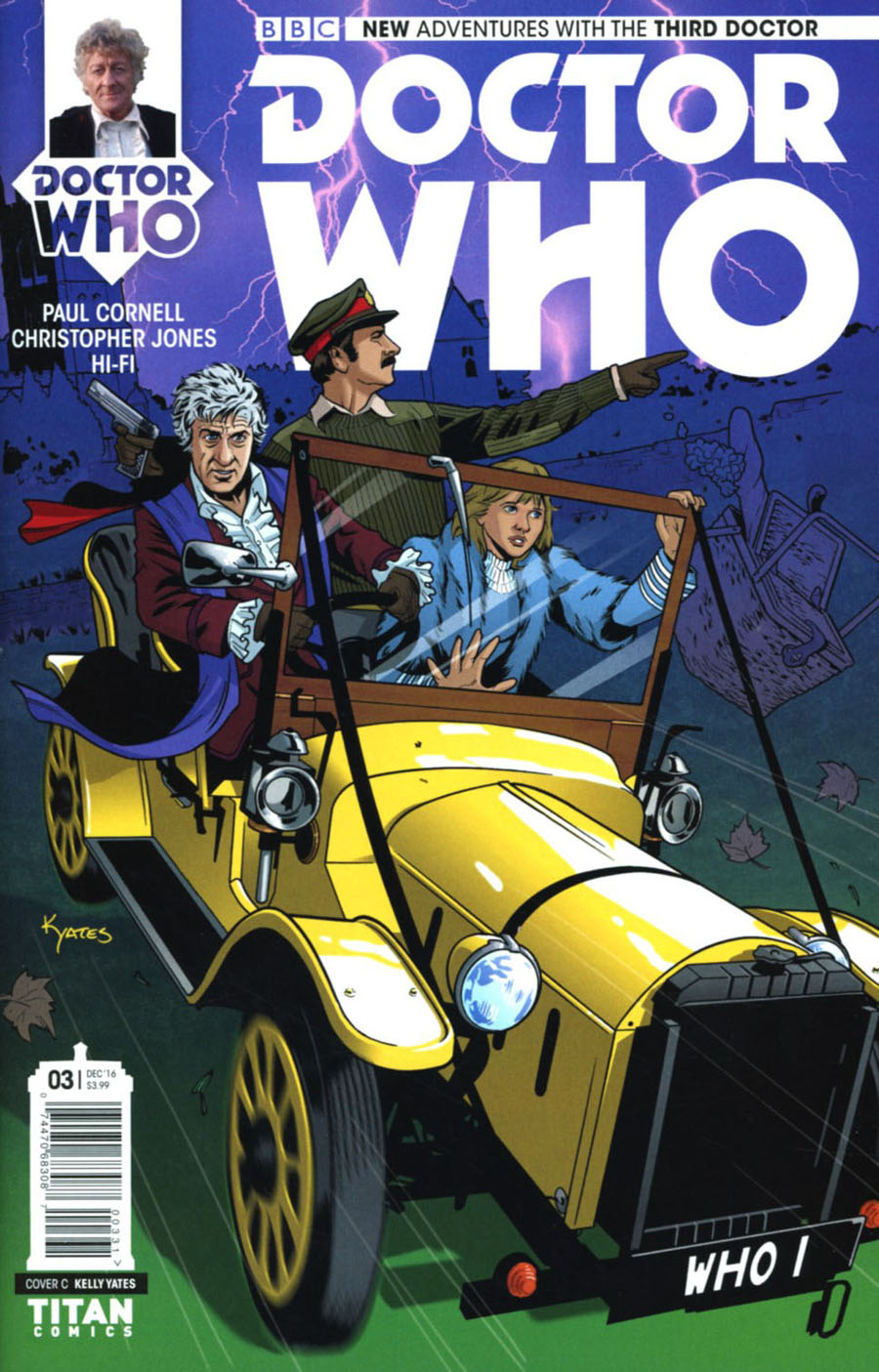 Doctor Who 3rd Doctor #3 Cover C Variant Kelly Yates Cover