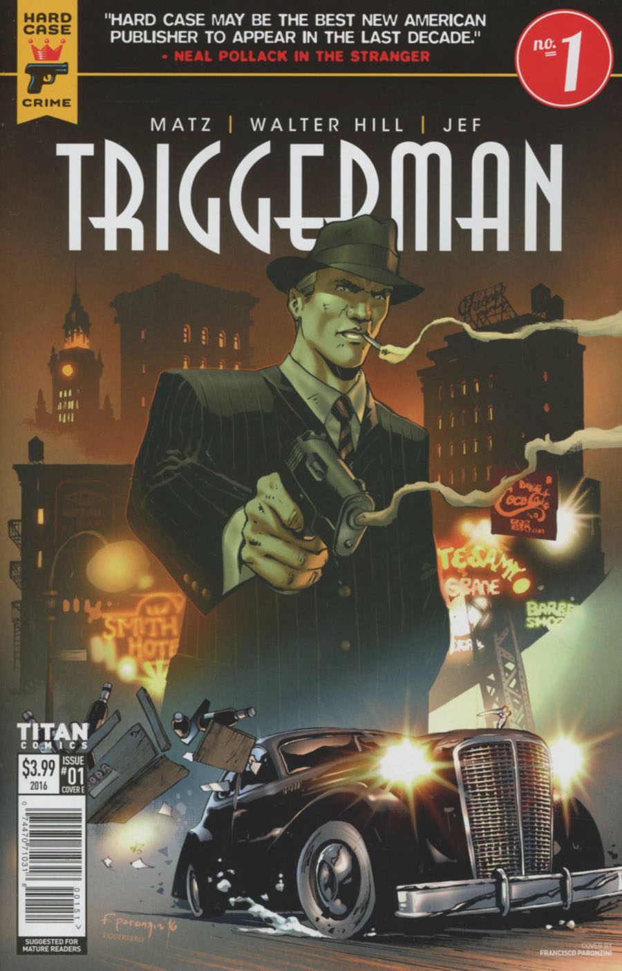 Hard Case Crime Triggerman #1 Cover E Variant Francisco Paronzini Cover