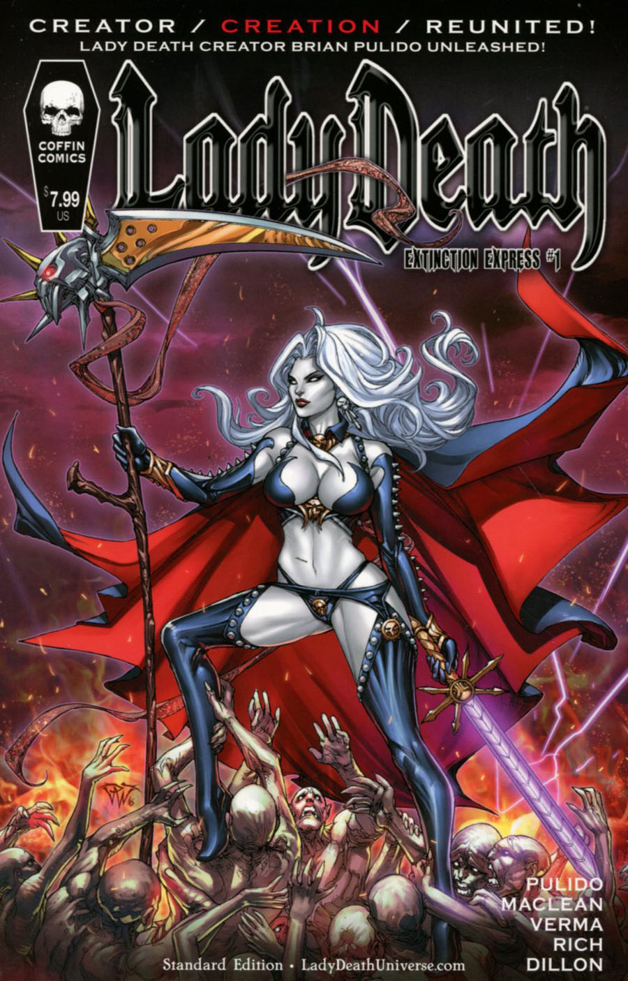 Lady Death Extinction Express #1 Cover A Regular Paolo Pantalena Cover