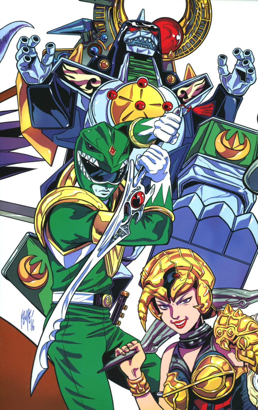 Mighty Morphin Power Rangers (BOOM Studios) #1 Cover K Emerald City Comicon Exclusive Felipe Smith Variant Cover