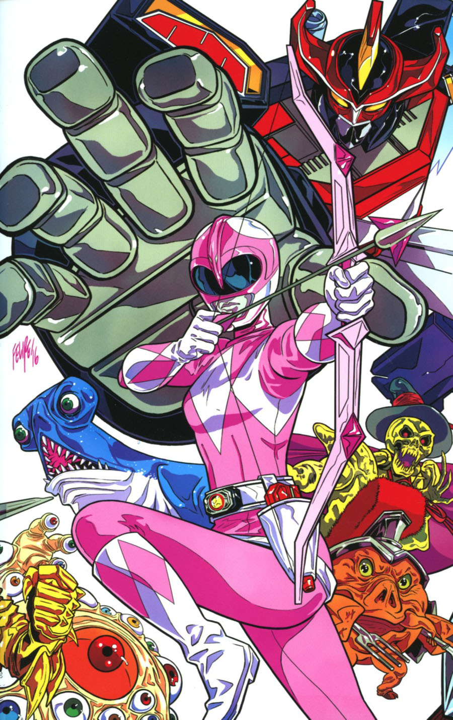 Mighty Morphin Power Rangers Pink #1 Cover G SDCC 2016 Exclusive Felipe Smith Variant Cover