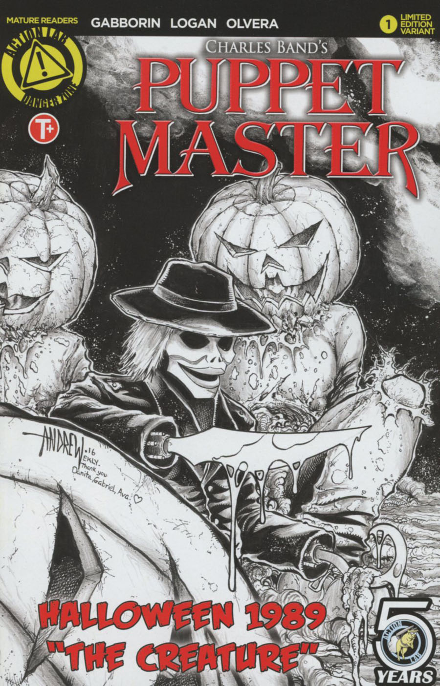 Puppet Master Halloween 1989 Special One Shot Cover D Variant Andrew Mangum Sketch Cover