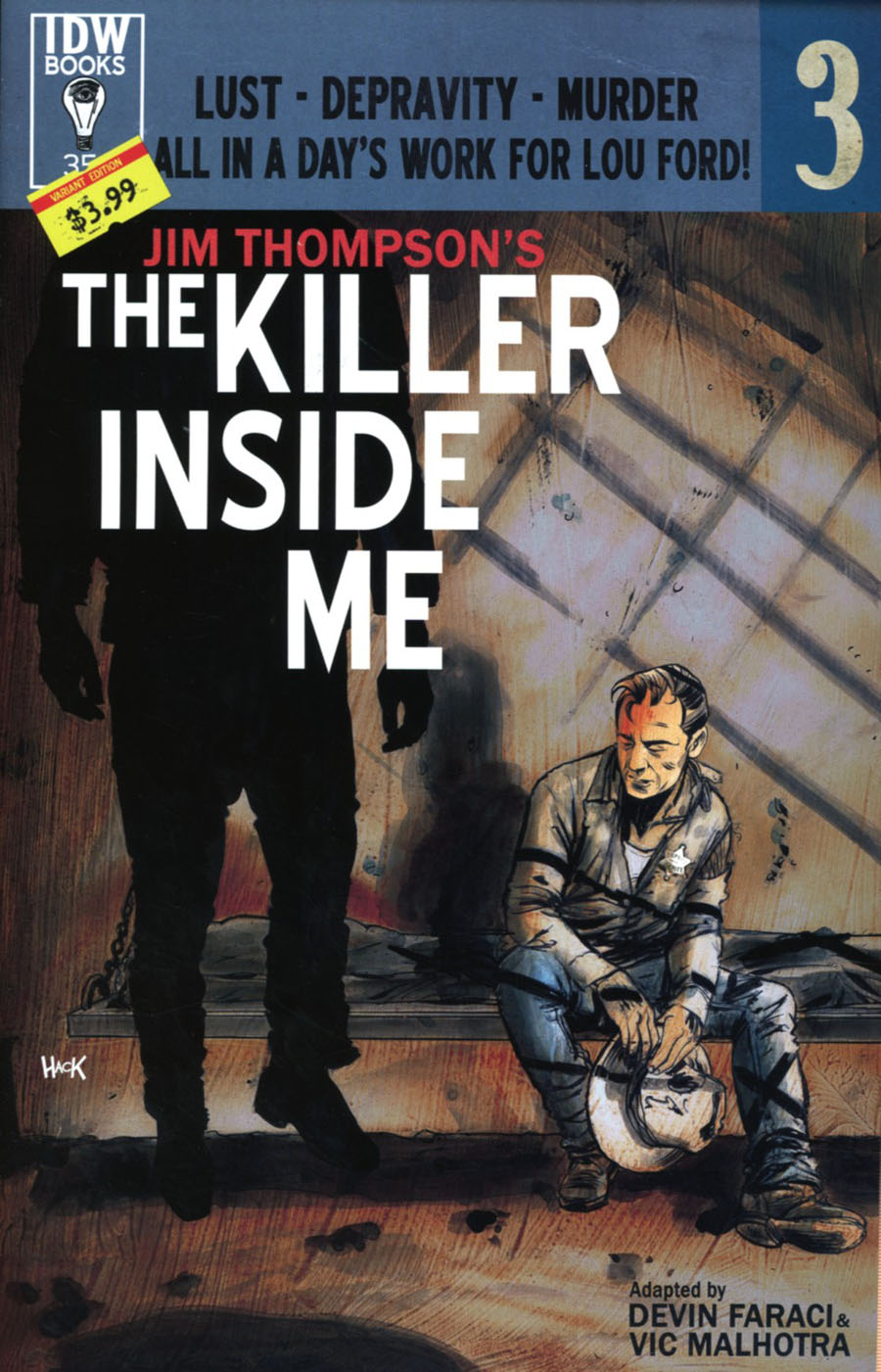 Jim Thompsons Killer Inside Me #3 Cover B Variant Robert Hack Subscription Cover