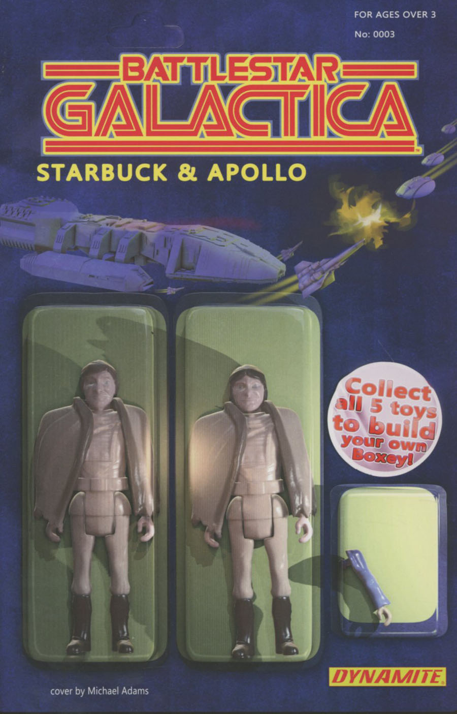 Battlestar Galactica Vol 6 #3 Cover B Variant Michael Adams Action Figure Cover