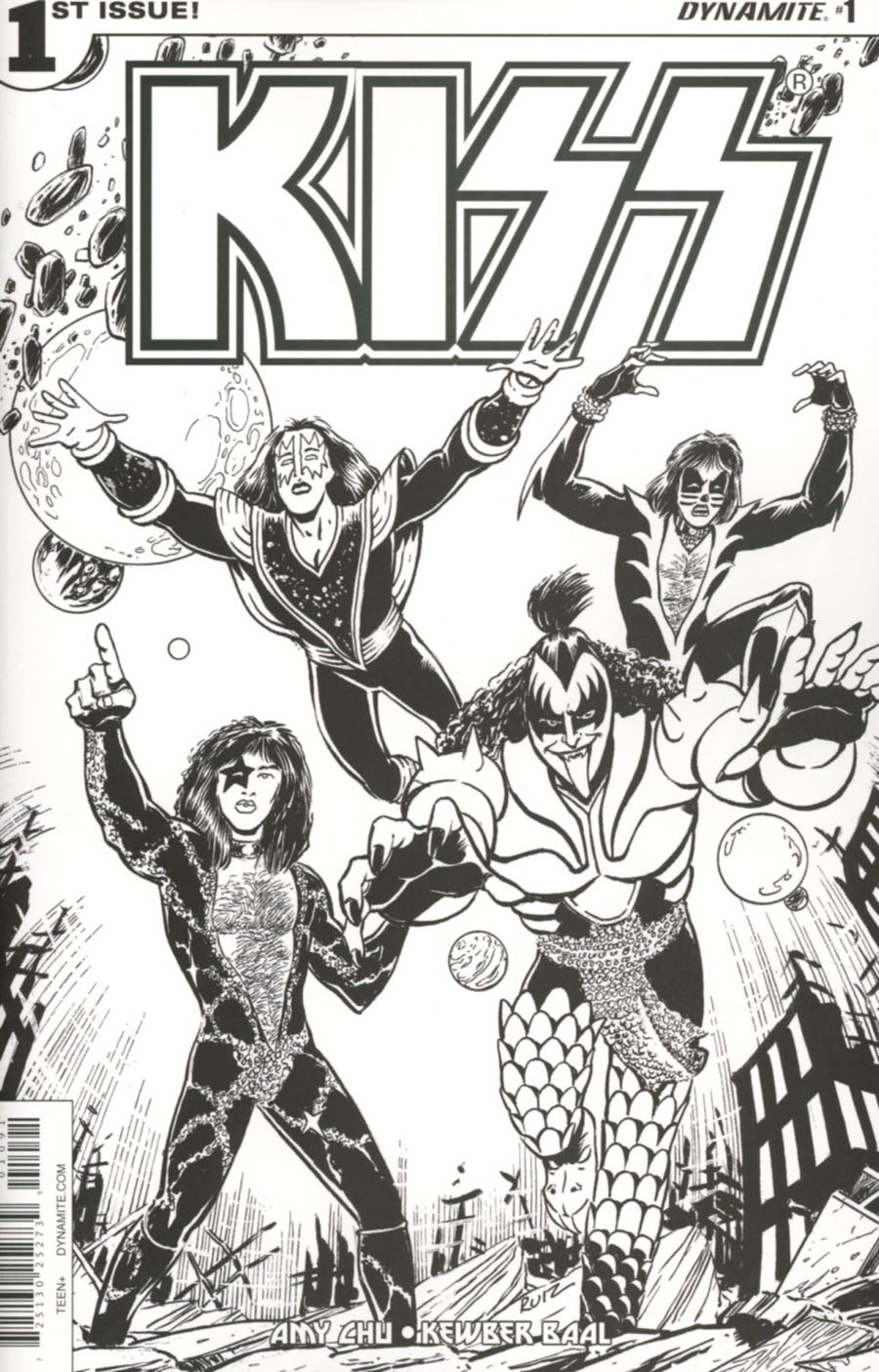 KISS Vol 3 #1 Cover J Variant Fernando Ruiz Adult Coloring Book Cover