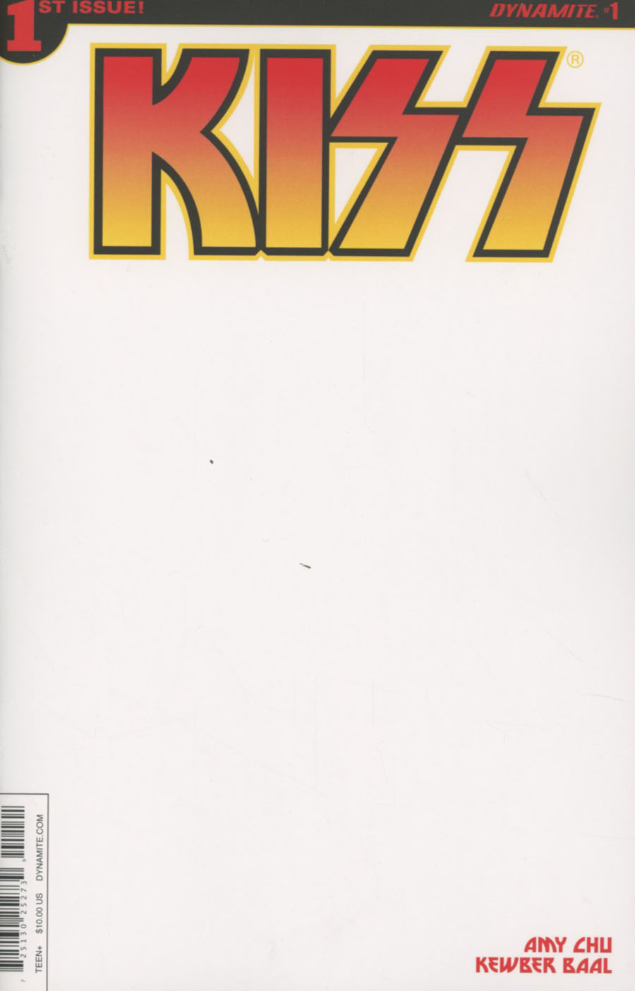 KISS Vol 3 #1 Cover K Variant Blank Authentix Cover