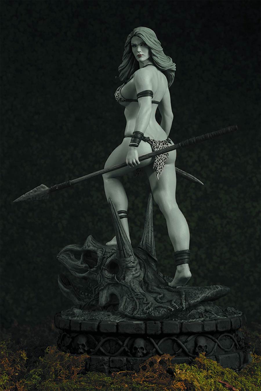 Women Of Dynamite Jungle Girl Statue Black & White Edition