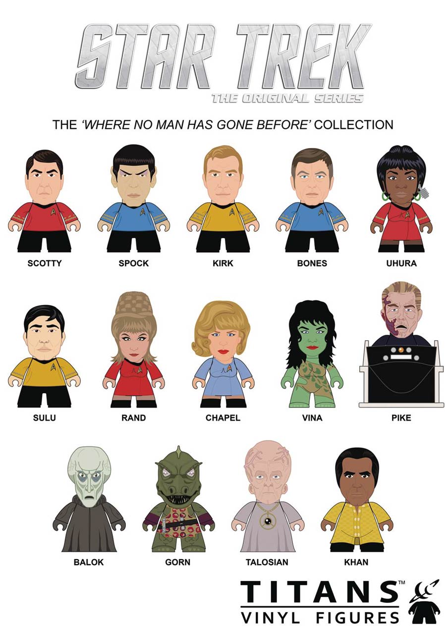 Star Trek The Original Series Titans Mini Figure Series 1 Blind Mystery Box 20-Piece Display