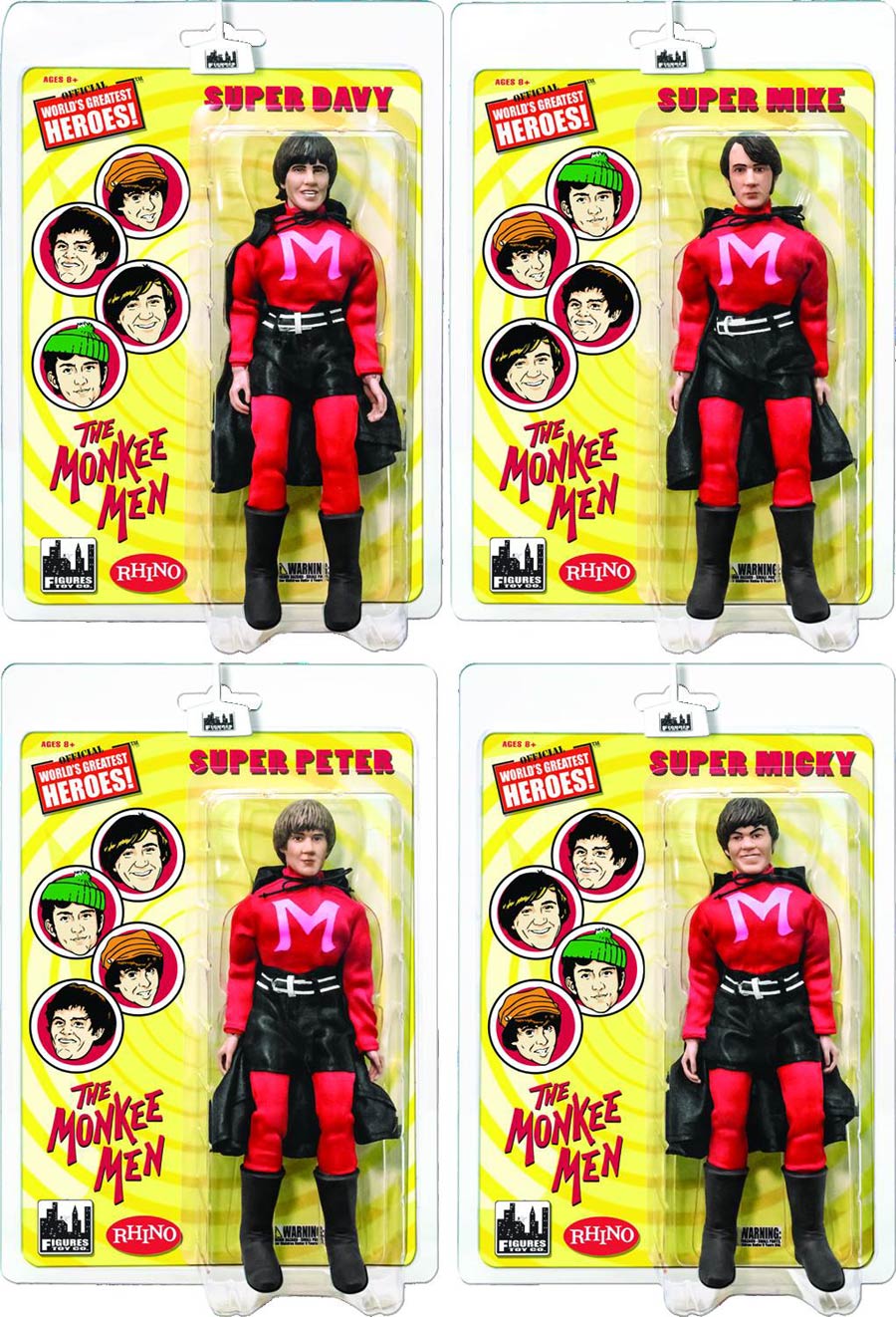 Monkees 8-Inch Action Figure Series 1 Assortment Case