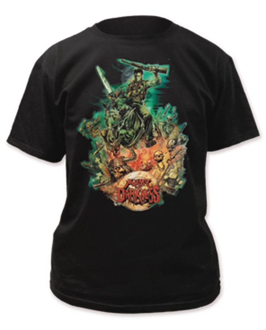 Army Of Darkness By Humphreys Black T-Shirt Large
